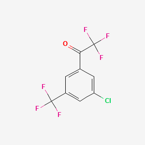 1-[3-Chloro-5-trifluoromethylphenyl]-2,2,2-trifluoroethanone structure, CAS 1125812-58-9