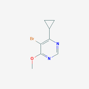 5-bromo-4-cyclopropyl-6-methoxypyrimidine structure, CAS 1649454-57-8