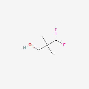 3,3-Difluoro-2,2-dimethyl-1-propanol structure, CAS 2098097-57-3