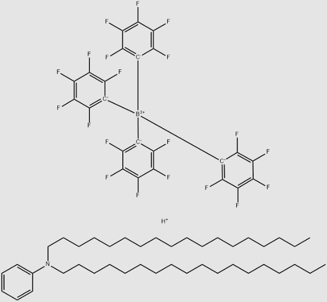 N,N-Dioctadecylanilinium tetrakis(pentafluorophenyl)borate structure, CAS 462629-01-2