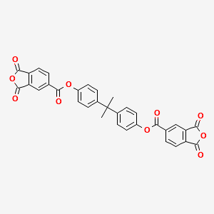 5-Isobenzofurancarboxylic acid, 1,3-dihydro-1,3-dioxo-, 5,5'-[(1-methylethylidene)di-4,1-phenylene] ester structure, CAS 2770-50-5