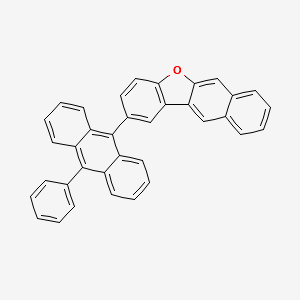 2-(10-Phenyl-9-anthracenyl)benzo[b] -naphtho[2,3-d]furan structure, CAS 1627916-48-6