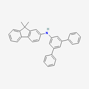 N-([1,1':3',1''-terphenyl]-5'-yl)-9,9-dimethyl-9H-fluoren-2-amine structure, CAS 1372778-68-1