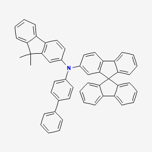 N-([1,1'-biphenyl]-4-yl)-N-(9,9-dimethyl-9H-fluoren-2-yl)-9,9'-spirobi[fluoren]-2-amine structure, CAS 1364602-88-9