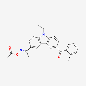 1-[9-Ethyl-6-(2-methylbenzoyl)-9H-carbazol-3-yl]ethanone 1-(O-acetyloxime) structure, CAS 478556-66-0