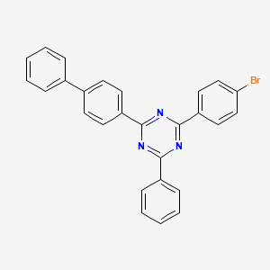 2-(biphenyl-4-yl)-4-(4-bromophenyl)-6-phenyl-1,3,5-triazine structure, CAS 1911641-83-2