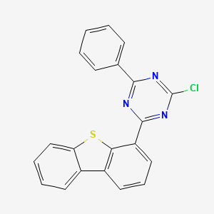 2-chloro-4-(dibenzo[b,d]thiophen-1-yl)-6-phenyl-1,3,5-triazine structure, CAS 1476735-48-4