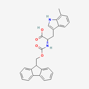 N-Fmoc-7-methyl-L-tryptophan structure, CAS 1808268-53-2
