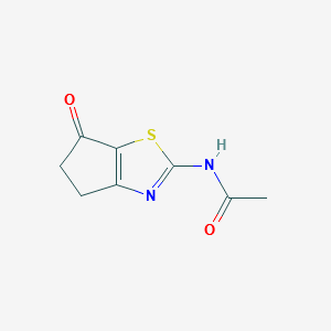 N-(6-oxo-5,6-dihydro-4H-cyclopenta[d]thiazol-2-yl)acetamide structure, CAS 883195-36-6