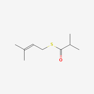 Propanethioic acid, 2-methyl-, S-(3-methyl-2-butenyl) ester structure, CAS 53626-94-1