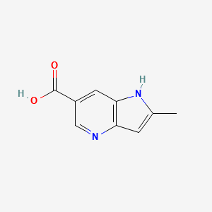 2-Methyl-4-azaindole-6-carboxylic acid structure, CAS 1190313-15-5