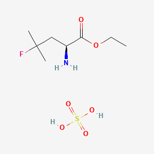 L-Leucine, 4-fluoro-, ethyl ester, sulfate structure, CAS 848949-85-9