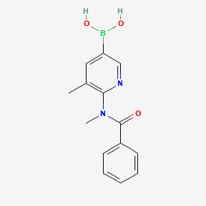 [6-[benzoyl(methyl)amino]-5-methyl-3-pyridyl]boronic acid structure, CAS 446299-81-6