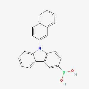 [9-(2-naphthalenyl)-9H-carbazole-3-yl] boronic acid structure, CAS 1133057-98-3