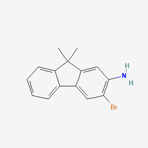 9H-Fluoren-2-amine, 3-bromo-9,9-dimethyl- structure, CAS 2050948-14-4
