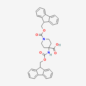 1,4-Piperidinedicarboxylicacid,4-[[(9H-fluoren-9-ylmethoxy)carbonyl]amino]-,1-(9H-fluoren-9-ylmethyl)ester(9CI) structure, CAS 252029-00-8