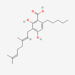 cannabigerolic acid structure, CAS 25555-57-1