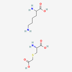 DL-lysine, compound with S-(carboxymethyl)-L-cysteine (1:1) structure, CAS 79458-68-7