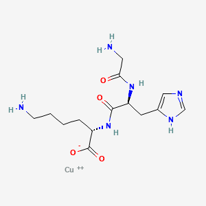 [N2-(N-Glycyl-L-histidyl)-L-lysinato(2-)]copper structure, CAS 89030-95-5