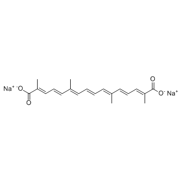 DisodiuM trans-crocetinate structure, CAS 591230-99-8