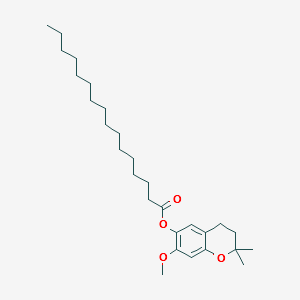 7-methoxy-2,2-dimethylchroman-6-yl palmitate structure, CAS 1105025-85-1