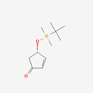 (4S)-(-)-T-BUTYLDIMETHYLSILOXY-2-CYCLOPENTEN-1-ONE structure, CAS 61305-36-0