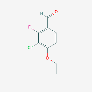 3-cholro-4-ethoxy-2-fluoro benzaldehyde structure, CAS 1823430-49-4