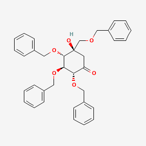 (2R,3S,4S,5R)-5-Hydroxy-2,3,4-tris(phenylMethoxy)-5-[(phenylMethoxy)Methyl]-cyclohexanone structure, CAS 911439-19-5