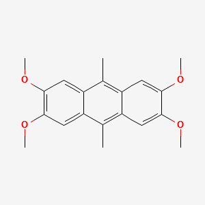 9,10-diMethyl-2,3,6,7-tetraMethoxy-anthracene structure, CAS 13985-15-4