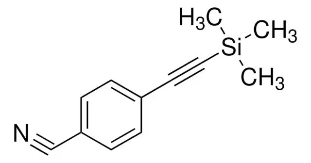 4-TRIMETHYLSILYLETHYNYLBENZONITRILE structure, CAS 75867-40-2