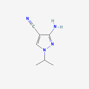 Pyrazole-4-carbonitrile, 3-amino-1-isopropyl- (7CI) structure, CAS 89897-29-0