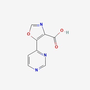 5-(pyrimidin-4-yl)oxazole-4-carboxylicacid structure, CAS 1379224-56-2