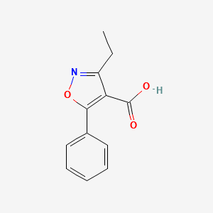 4-Isoxazolecarboxylicacid,3-ethyl-5-phenyl-(7CI) structure, CAS 91569-54-9