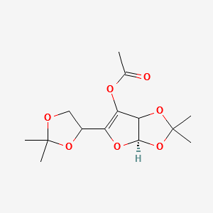3-O-ACETYL-1,2:5,6-DI-O-ISOPROPYLIDENE-ALPHA-D-ERYTHRO-HEX-3-ENOFURANOSE structure, CAS 14686-88-5