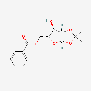 (4-hydroxy-7,7-dimethyl-2,6,8-trioxabicyclo[3.3.0]oct-3-yl)methyl benz oate structure, CAS 6022-96-4