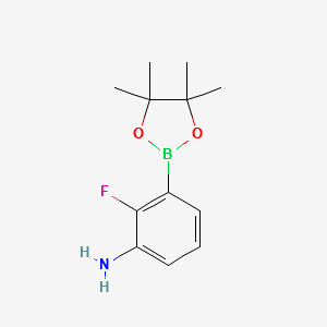 2-(3-Bromo-2-fluorophenyl)-4,4,5,5-tetramethyl-1,3,2-dioxaborolane structure, CAS 1231892-80-0