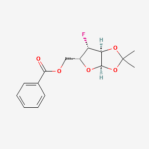 1,2-Di-O-isopropylidene-5-O-benzoyl-3-deoxy-3-fluoro-alpha-D-xylofuranose structure, CAS 125291-12-5