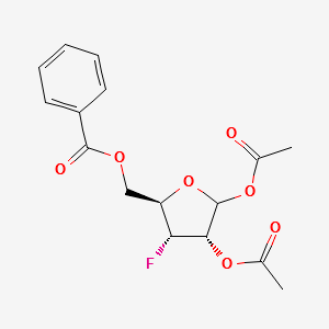 1,2-Di-O-acetyl-5-O-benzoyl-3-deoxy-3-fluoro-D-ribofuranose structure, CAS 2316640-49-8