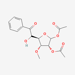 1,2-Di-O-acetyl-5-Benzoyl-3-O-Methyl-D-ribofuranose structure, CAS 10300-21-7
