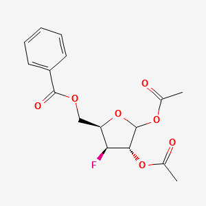1,2-Di-O-acetyl-5-O-benzoyl-3-deoxy-3-fluoro-D-xylofuranose structure, CAS 159099-24-8