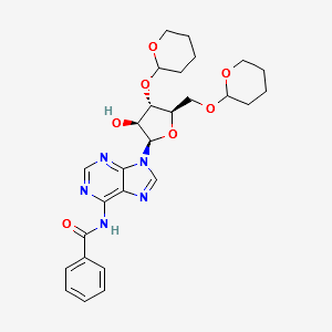 N6-benzoyl-9-(3,5-di-O-tetrahydropyran-2-yl-β-D-arabinofuranosyl)adenine structure, CAS 136834-18-9