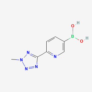 (6-(2-methyl-2H-tetrazol-5-yl)pyridin-3-yl)boronic acid structure, CAS 883231-14-9