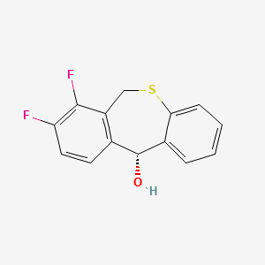 (R)-7,8-difluoro-6,11-dihydrodibenzo[b,e]thiepin-11-ol structure, CAS 2227197-52-4