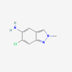 6-chloro-2-methyl-2H-indazol-5-amine structure, CAS 1893125-36-4