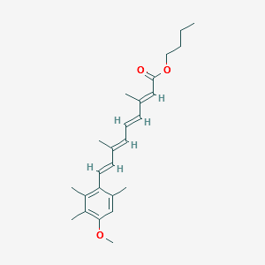 (2E,4E,6E,8E)-9-(4-METHOXY-2,3,6-TRIMETHYL-PHENYL)-3,7-DIMETHYL-NONA-2,4,6,8-TETRAENOIC ACID BUTYL ESTER structure, CAS 54757-45-8