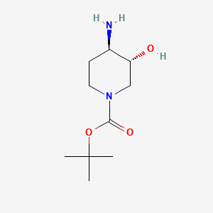 (3R,4R)-4-aMino-3-hydroxy-piperidine-1-carboxylic acid tert-butyl ester structure, CAS 1007596-95-3