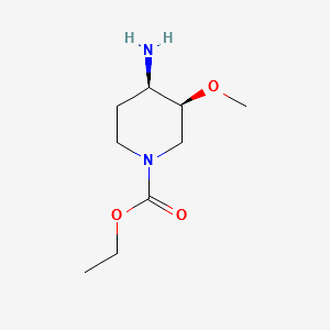 1-Piperidinecarboxylicacid,4-amino-3-methoxy-,ethylester,cis-(-)-(9CI) structure, CAS 156970-97-7