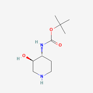 (3R,4R)-4-(Boc-Amino)-3-Hydroxypiperidine structure, CAS 724788-29-8