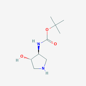 [(3S,4S)-4-Hydroxypyrrolidin-3-yl]carbaMic acid tert-butyl ester structure, CAS 870632-91-0