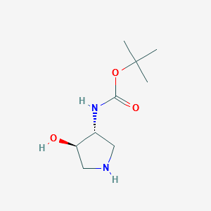 [(3R,4R)-4-Hydroxypyrrolidin-3-yl]carbaMic acid tert-butyl ester structure, CAS 1203566-77-1